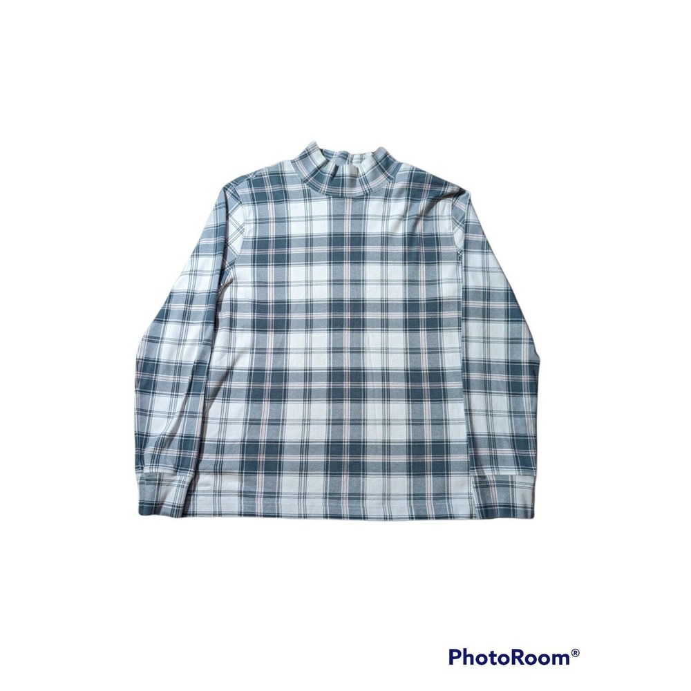 Lands End Plaid Women's Long Sleeve Small Cotton Shirt Great Condition